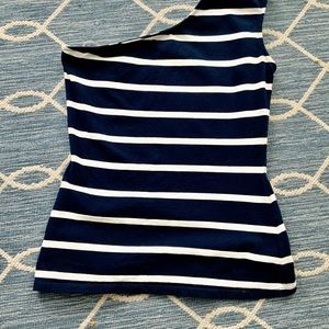 Boston Proper sleeveless one shoulder top.